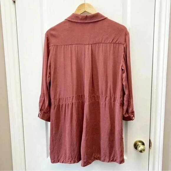 Sandro Paris Romper Feu Side Tie Playsuit Shorts Jumpsuit Cinnamon EU36 US4 - Picture 5 of 16